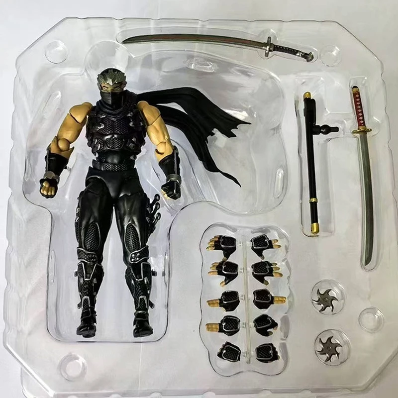Kaiyodo Revoltech Amazing Yamaguchi Ryu Hayabusa 1/12 Scale Ninja Gaiden Anime Action Figure Collectible Model Toy Doll Ornament
