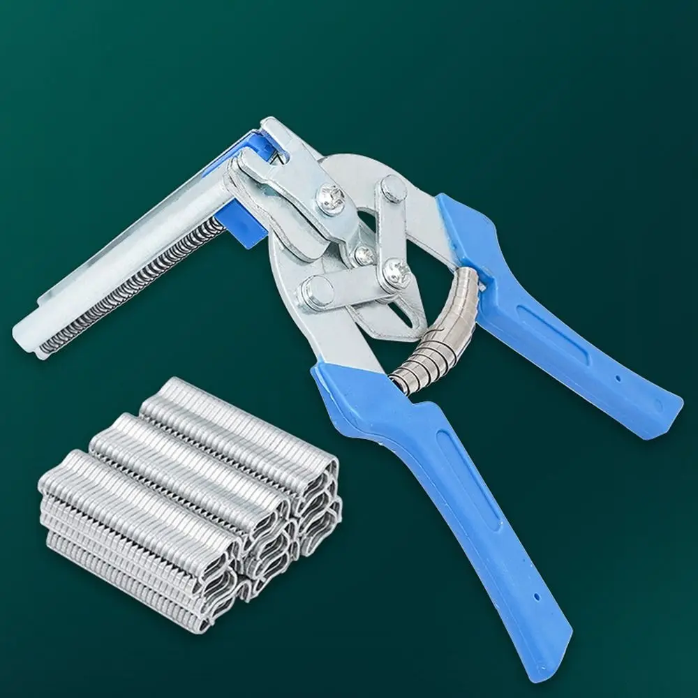 Anti-slip Handle Hog Ring Plier Tool Convenient and Fast Multifunctional 600pcs M Clips Staples Portable Save Time and Effort