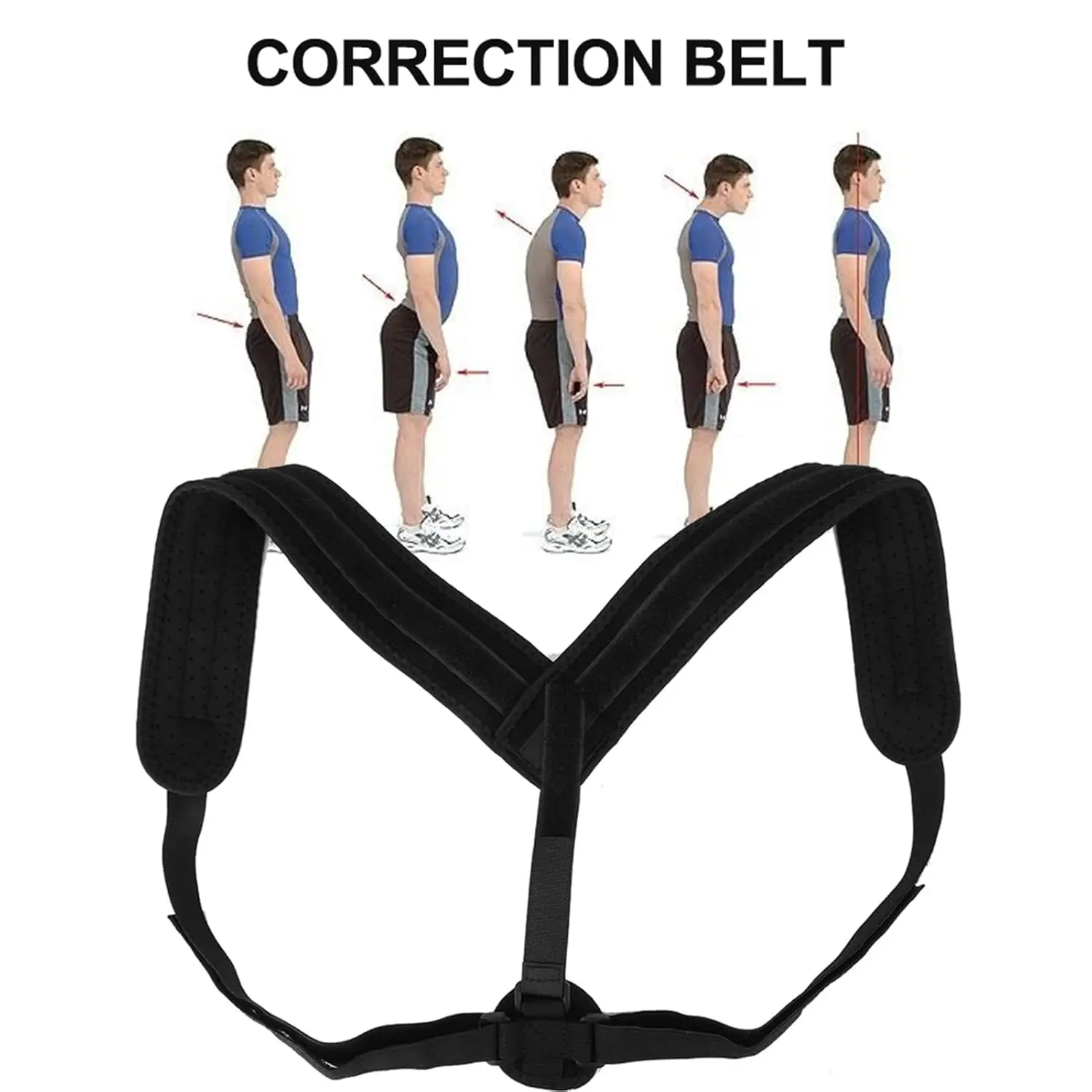 Posture Corrector for Women and Men Breathable Back Brace Posture Corrector Adjustable Upper Back Posture Belt Back Pain Relief