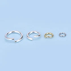 S925 Sterling Silver Broken Ring Closed Ring Bracelet Necklace Pendant Connection Ring Handmade DIY String Beads Materials