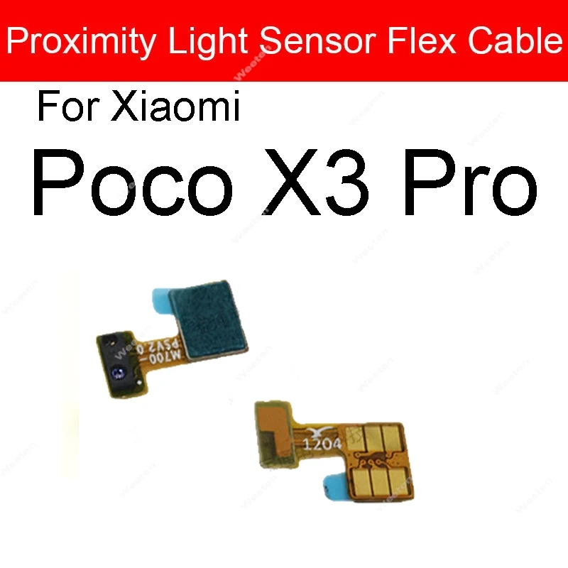 Flashlight Proximity Sensor Ambient Flex Cable For Xiaomi Poco F3 F2 F1 M3 X3 Pro X3 NFC Light Proximity Sensor Silicon Rubber