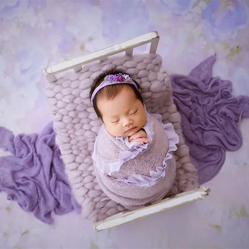 

Newborn Photography Props Blanket Baby Accessories For Knitted Shooting full Months photo Clothes