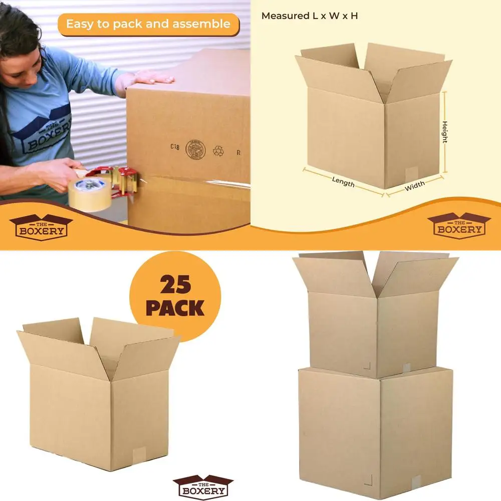 

12x12x48 Brown Corrugated Cardboard Boxes, 25-Pack for Shipping, Packing, Moving, and Storage - Durable, Eco-Friendly, Recyclabl