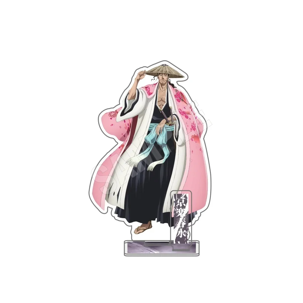 Anime BLEACH 15CM Samurai Kimono Acrylic Stand Keychain Ichigo Shunsui Byakuya Hitsugaya Desk Decor Collectible Gift For Fans