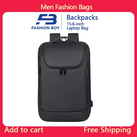 [FASHION BOY] USB 충전 학생 배낭 다기능 도난 방지 비즈니스 노트북 가방 학교 배낭