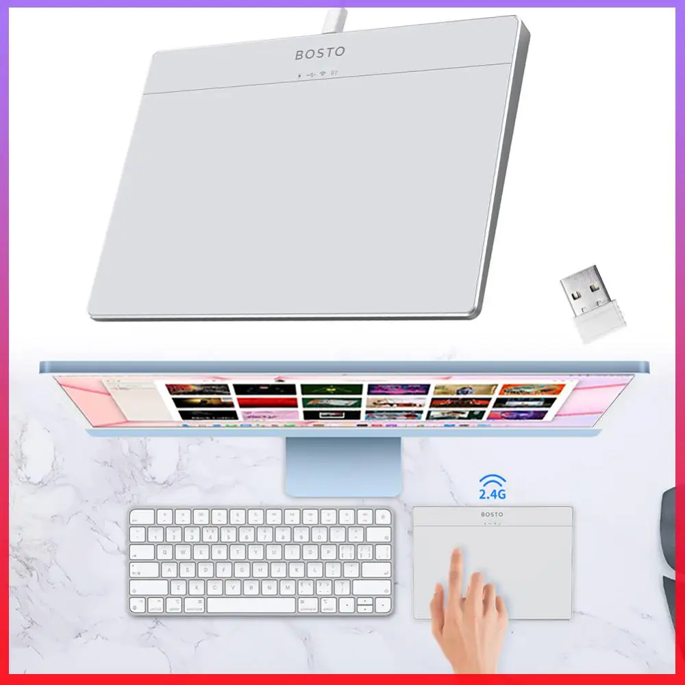 

Bluetooth-Compatible Touchpad High Precision Haptic Feedback Portable Track Pad Ergonomic Trackpad Mouse for Desktop Laptop User