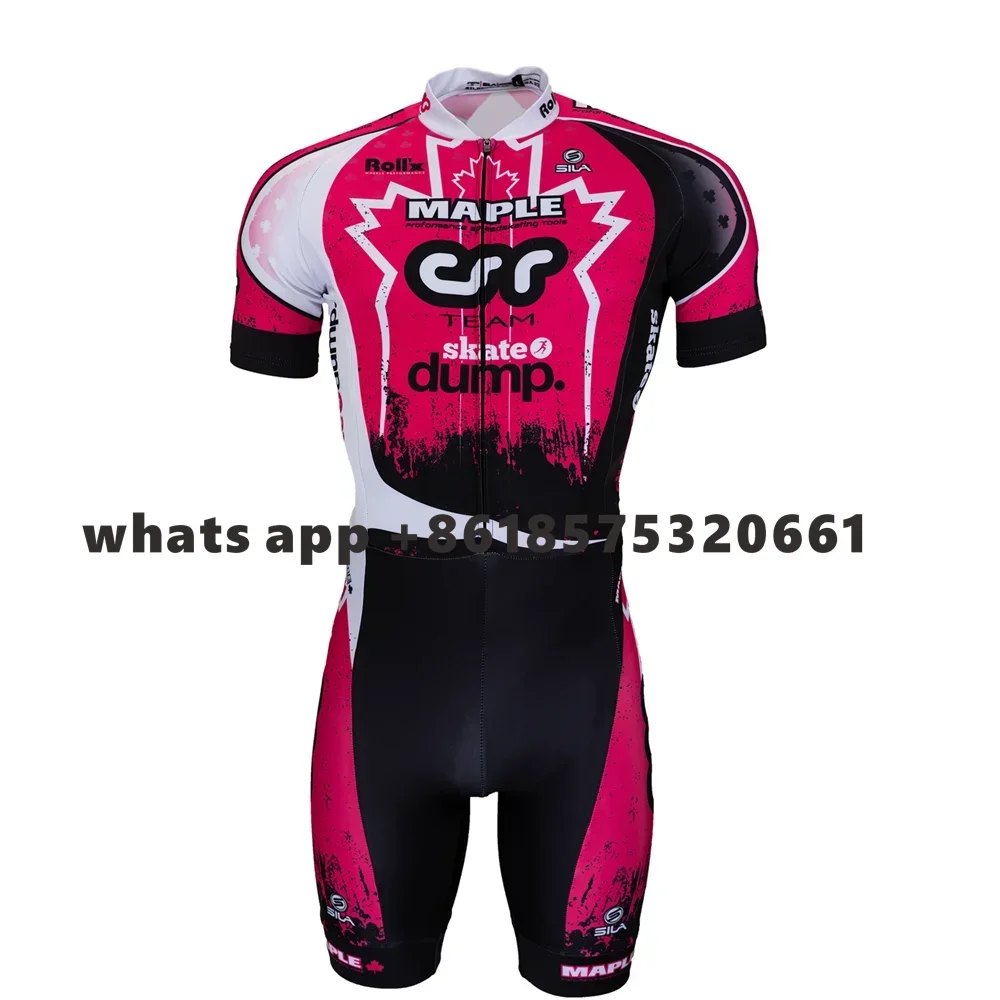 

Maple Skeelerpak team skate dump roze BONT racing Skinsuit speed Inline Roller Skate skinsuit Fast skating triathlon ciclismo