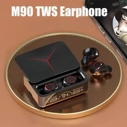 TWS M90 Bluetooth 5.3 Earphones Wireless Headphones Touch Control Gamer Headset 9D HIFI Stereo Noise Reduction Earbuds With Mic