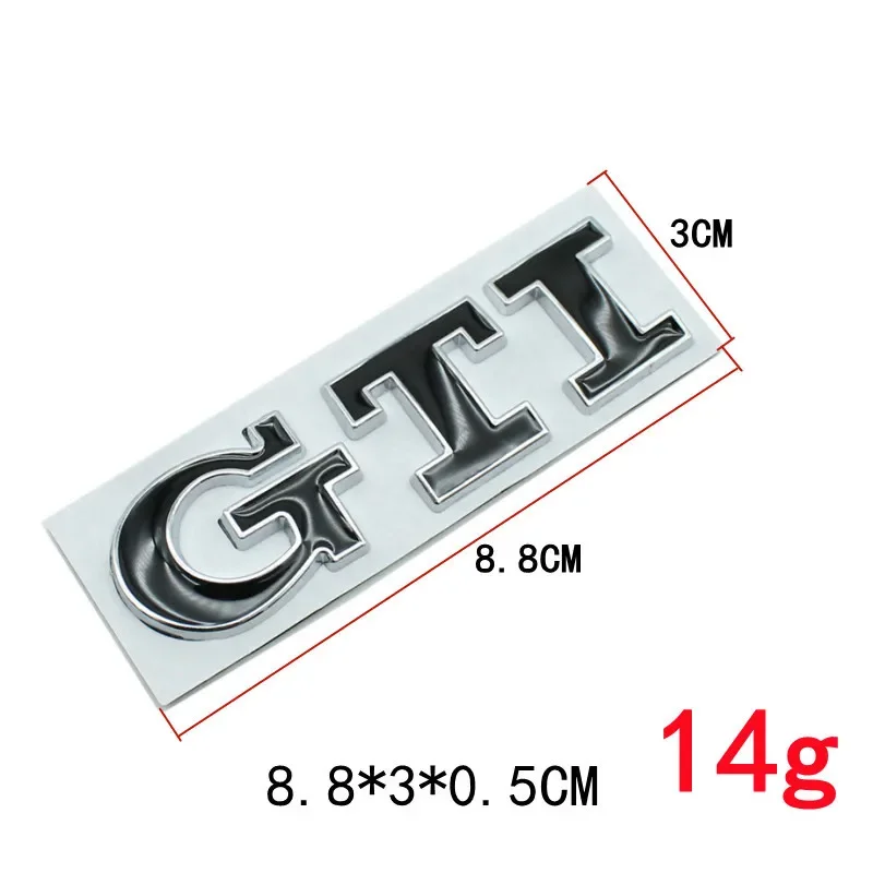 Металлические наклейки с логотипом автомобиля GTI на задний багажник, эмблема, наклейки для Volkswagen Golf 4, 5, 6, 7, 8 Passat Jetta Polo Touareg