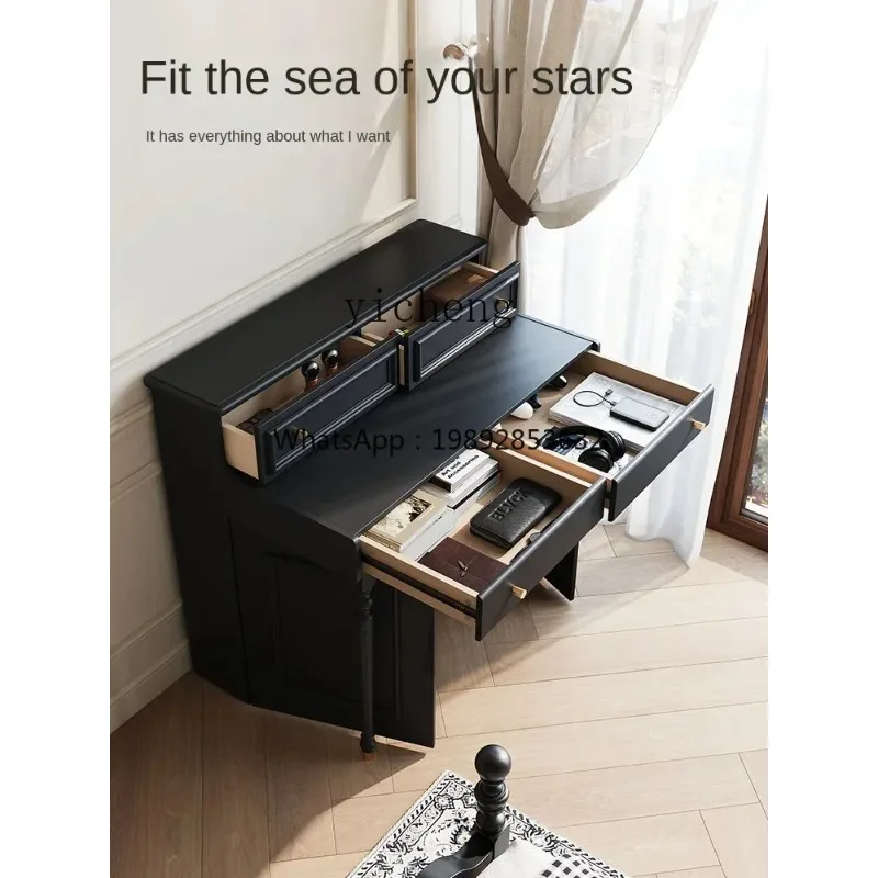 E6 Retro Desk High-Grade Study Study Table Modern Black Home Bedroom Computer Desk