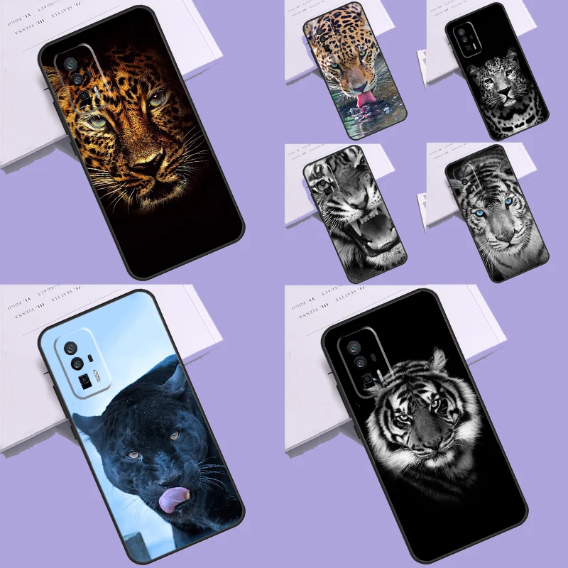 Cheetah Panther tiger lion Case For POCO F3 F5 M5 M5s X5 X3 Pro F4 X4 GT Xiaomi 13 Ultra 13T 12T 11T Pro 12 Lite Cover