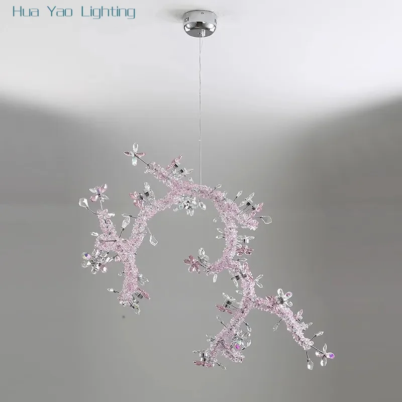 Light luxury Italian crystal chandelier personality art shaped lamp simple fashion bedroom living room dining room lighting