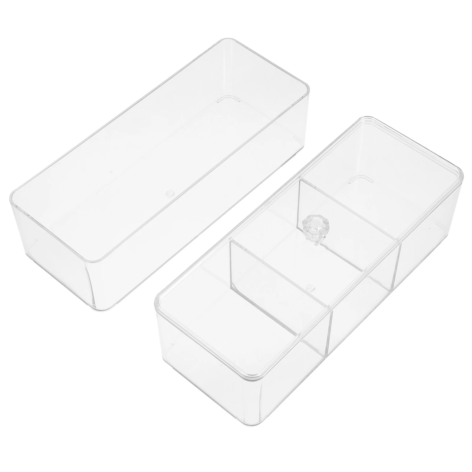 

Transparent Stackable Storage Box Makeup ganizer PET Material Large Capacity Bedroom Dorm Classroom Apartment