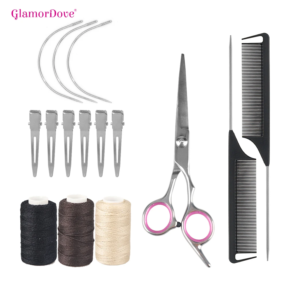 High Quality Weft Hair Extension Tools Kit And Thinning Shears Hair Cutting Scissors for salon