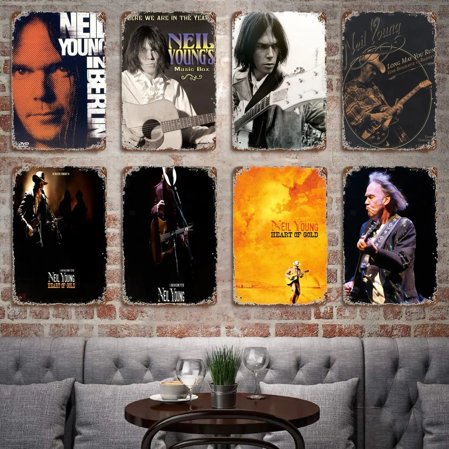 

Neil Young Bands metal Decor Poster Vintage Tin Sign Metal Sign Decorative Plaque for Pub Bar Man Cave Club Wall Decoration