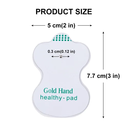 Imagen 2 del producto Almohadillas de Electrodos Tens, dispositivo de cuidado de la salud, máquina de terapia Digital, masajeador Tens, 5x7,7 cm, 10 unidades por lote
