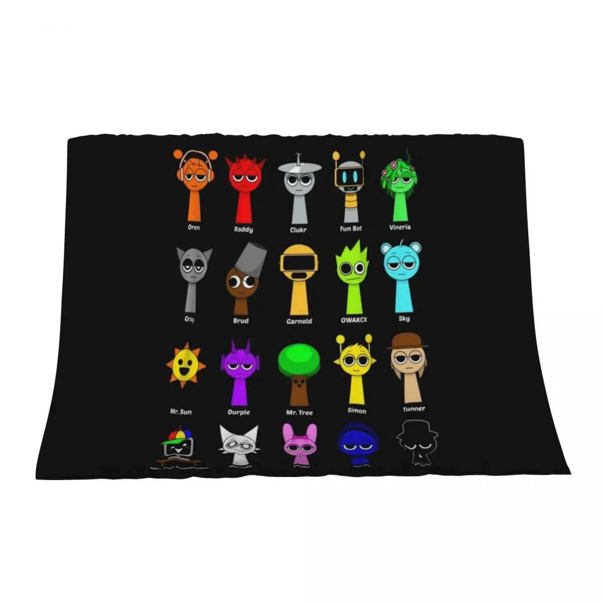 

All my Sprunki game toys Throw Blanket funny gift for winter valentine gift ideas Blankets For Bed Blankets