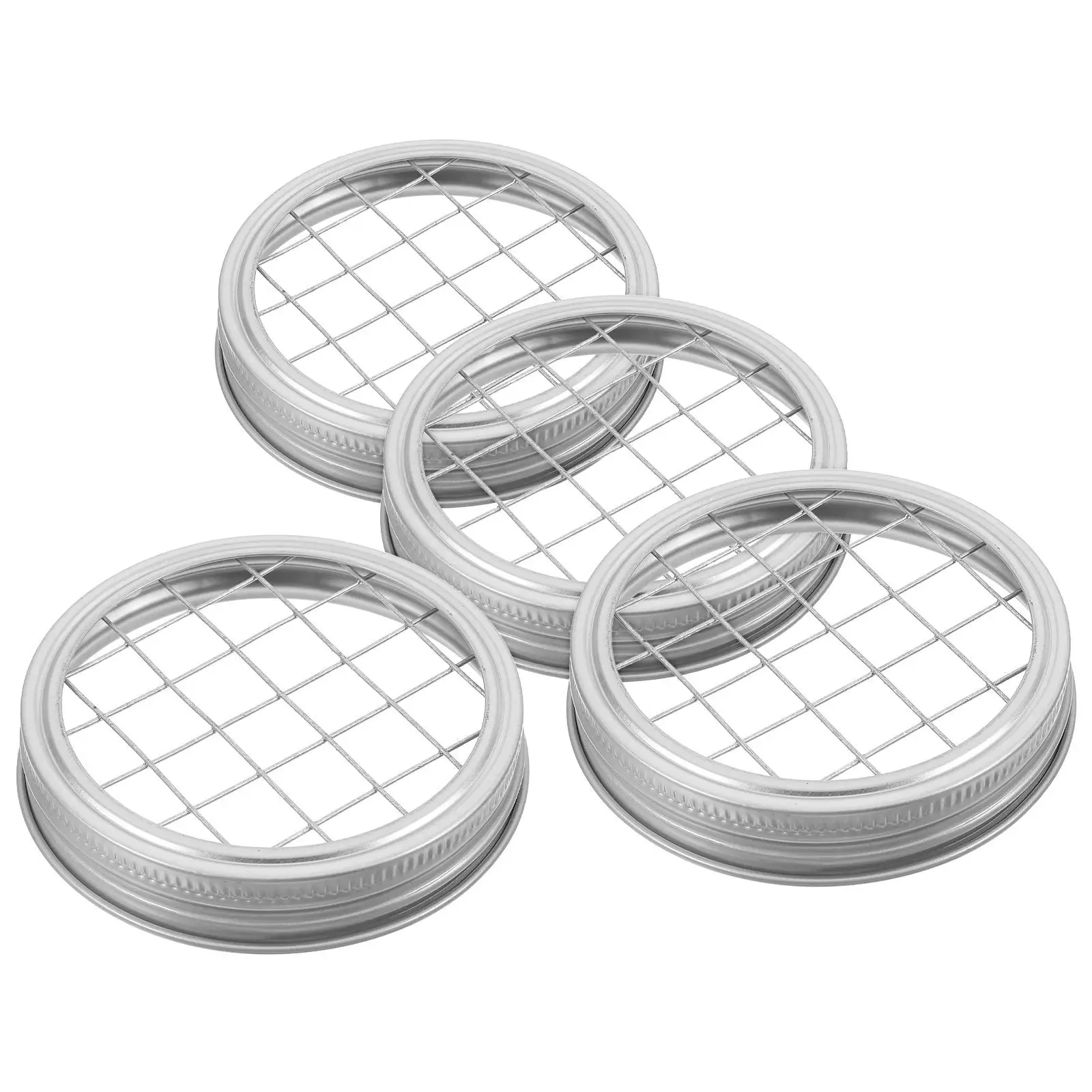 

4pcs Jar Flower Frog Lids Wide Mouth 70mm Regular 86mm Canning Arrangement lids frog accessories portable stainless steel