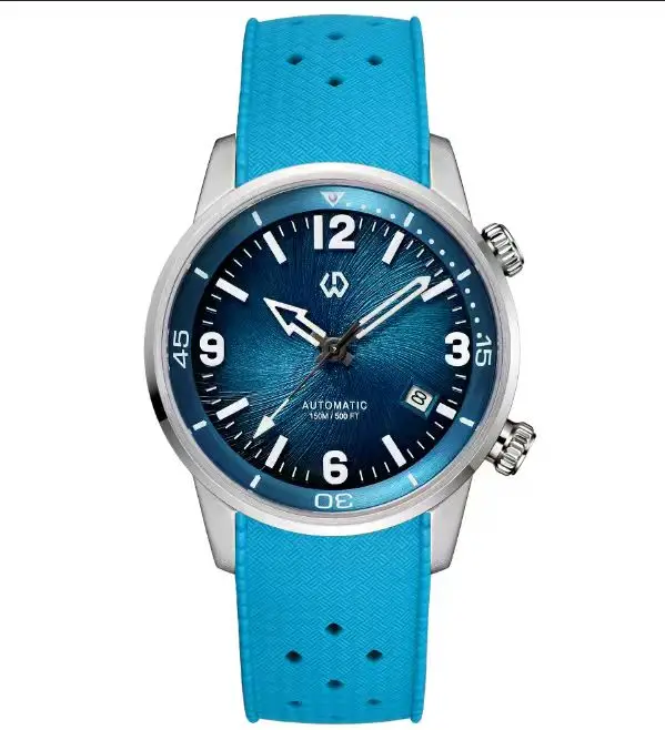 WISHDOIT 2026 New Double Crown Automatic Mechanical Watch Radioactive Texture Dial, Rotating Inner Shadow Bezel, 150M Waterproof - view 5