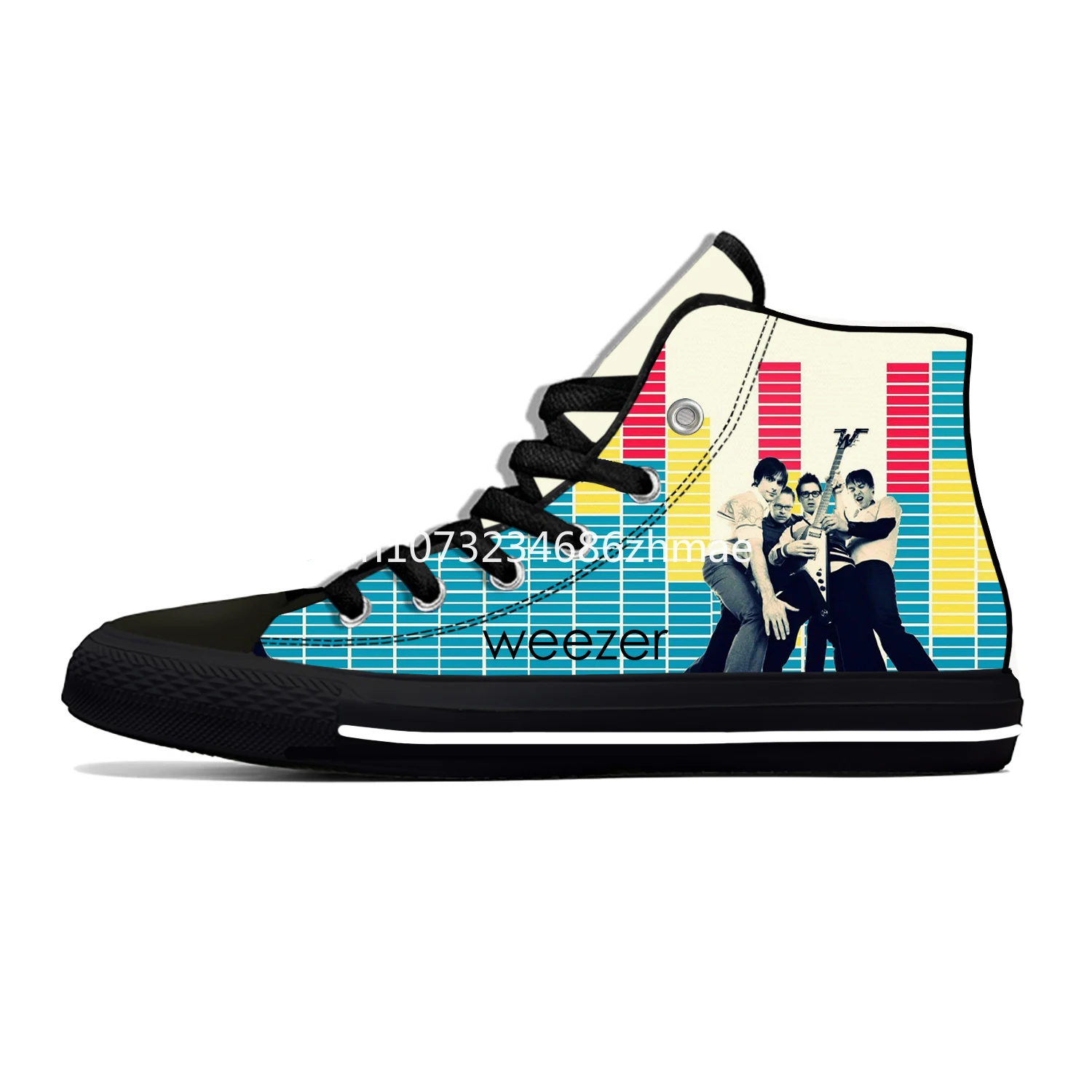 Pinzette Pop Rock Band Mode lustige lässige Stoff Schuhe High Top leichte atmungsaktive 3D-Druck Männer Frauen Teenager Turnschuhe