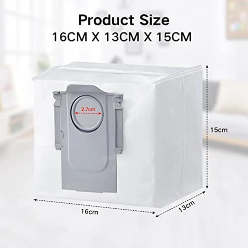 Bolsa de polvo y almohadillas para mopa para Roborock Q7 +/Q7max +/Maxv Q7, acoplamiento al vacío