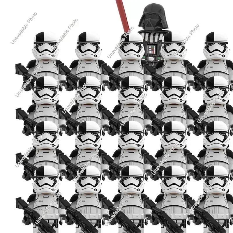 BLOKEES 21-teiliges Set Neue Star Wars Kommandant Fox Bausteine Klon-Trooper Coruscant-Angriffstrooper Mini-Actionfiguren Spielzeug