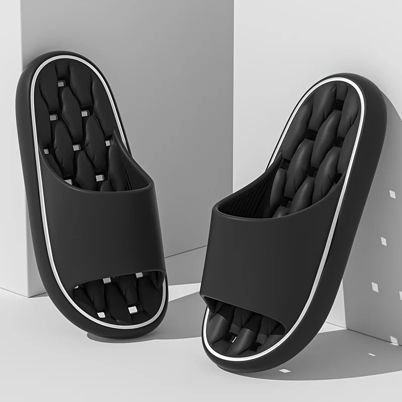 Simple Hollow Summer Sandals for Men and Women, Non-Slip Wear-Resistant Flat Slippers, Bathroom Shower image 4