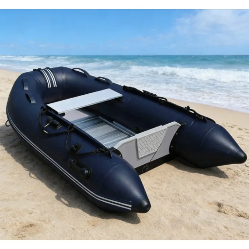 8ft Inflatable Fishing Boat Aluminum Floor Inflatable Aluminum Boat