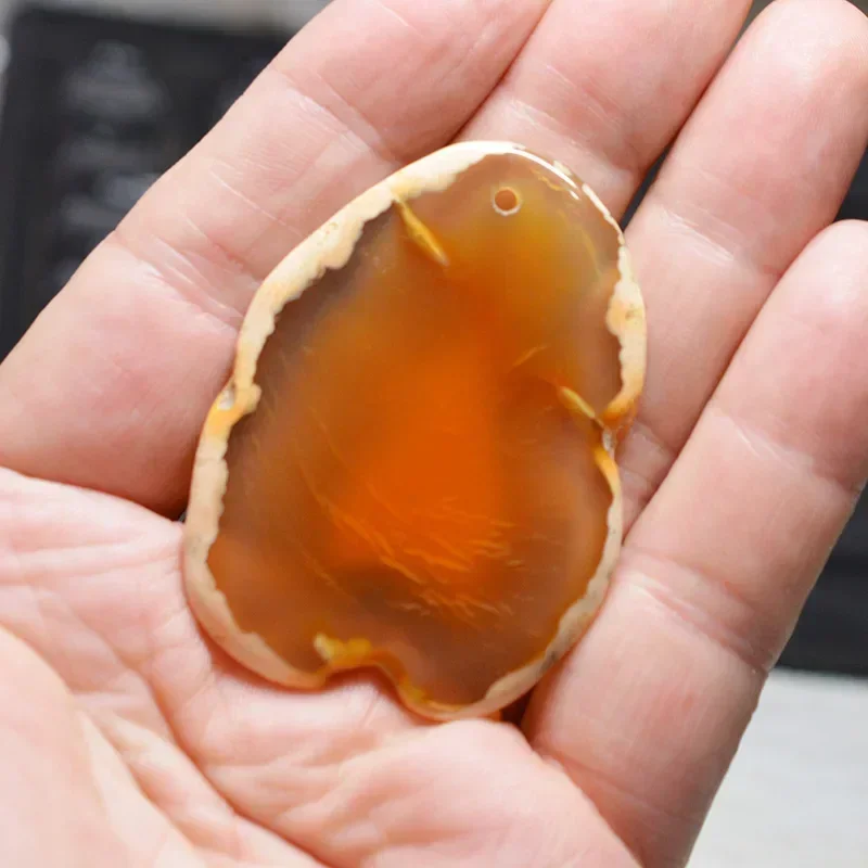 30-50mm Natural gemstones irregular color striped agate beads pendant DIY necklace sweater chain Jewelry accessories gift making image 5