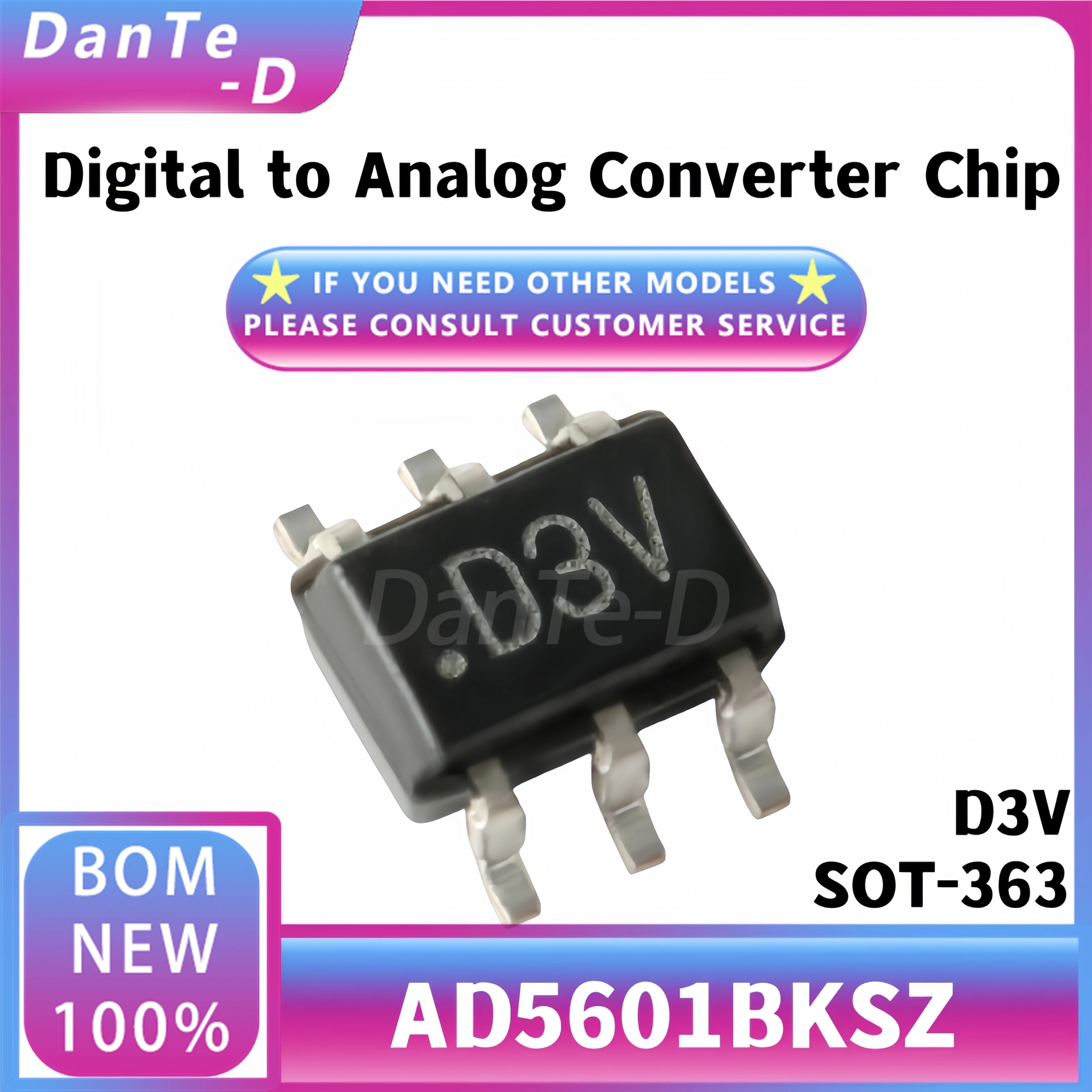 AD5601BKSZ original authentic AD5601 SOT-363 8-bit digital-to-analog converter (DAC)SPI interface