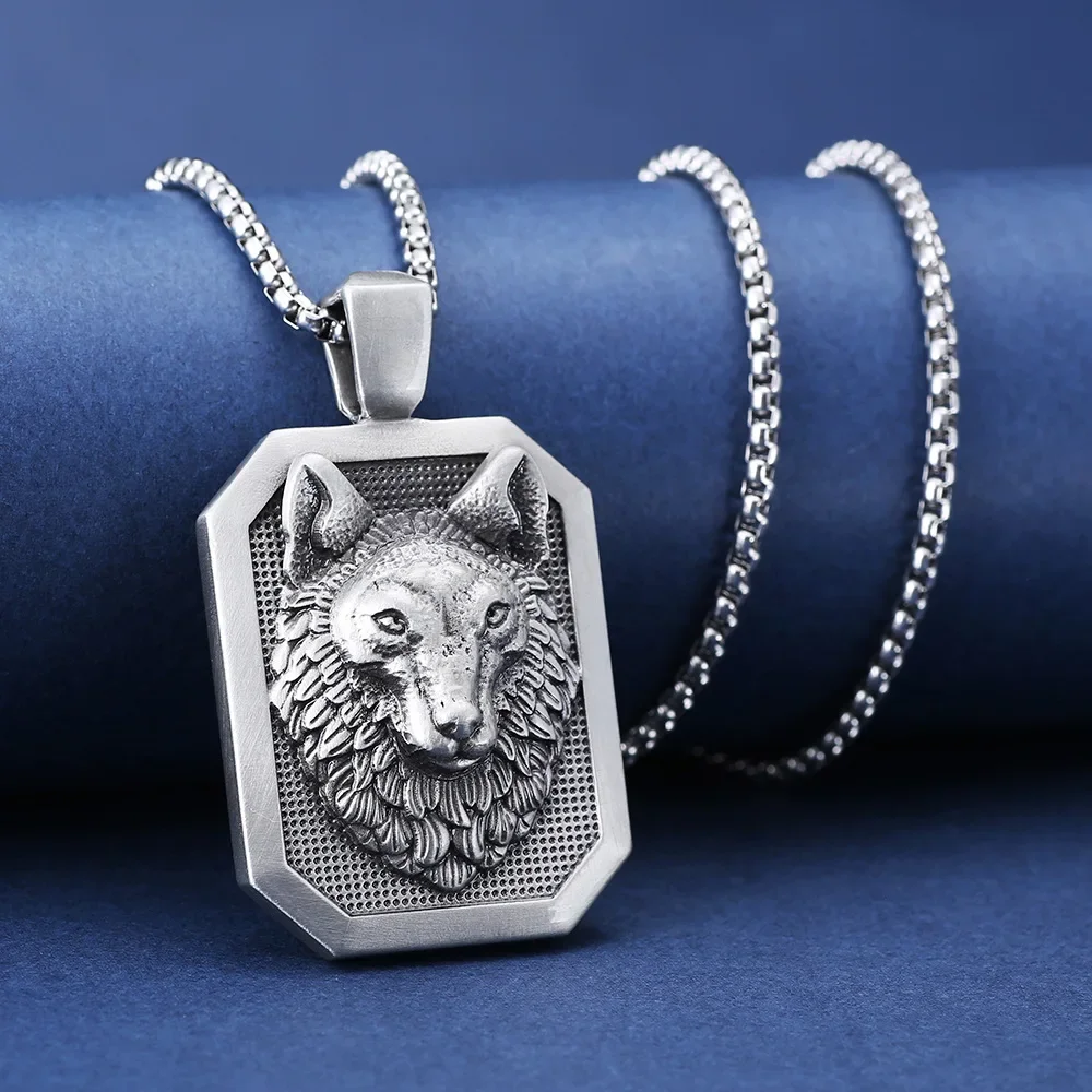 Men's Wild Wolf Werewolf Pendant Necklace Old Retro Cold Wind Jewelry