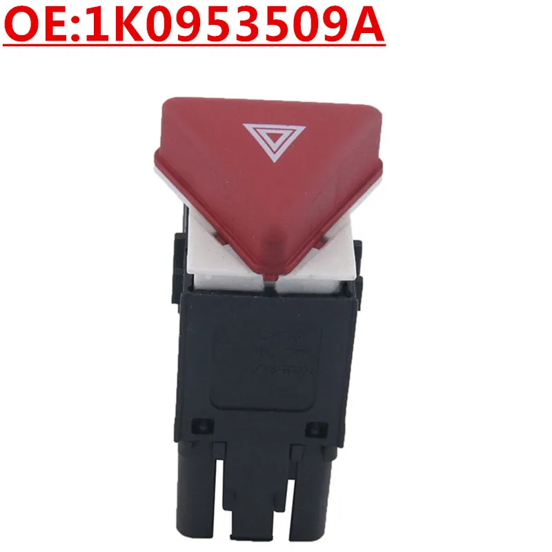 

OE: 1K0953509A подходит для Volkswagen Golf Jetta, выключатель предупредительной лампы опасности, двойная вспышка, аварийный выключатель сигнала