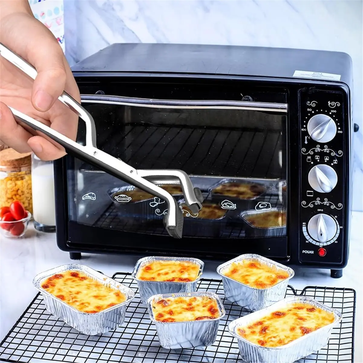 ステンレス鋼の火傷防止クリップボウルプレートクランプ、キッチン用多目的火傷防止ボウルホルダークリップ、プレートグリッパー