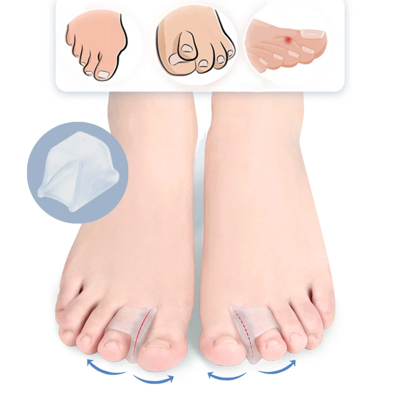 

20pieces=10pairs Gel Hammer Hallux Valgus Overlapping Toe Protector Separators Bunions Pain Relief Silicone Orthosis Corrector