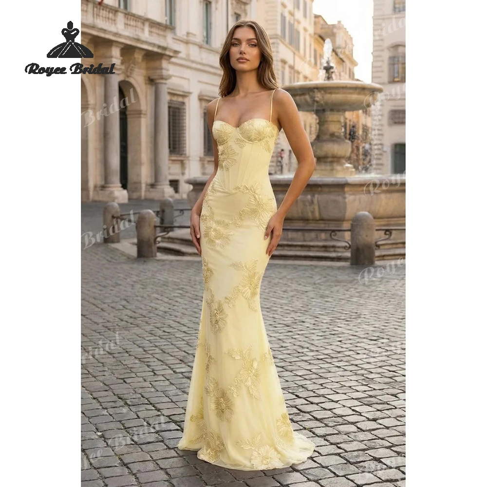 

Floral Embroidery Mermaid Prom Dresses 2026 Lace Up Formal Evening Dresses Customized платье на выпускной