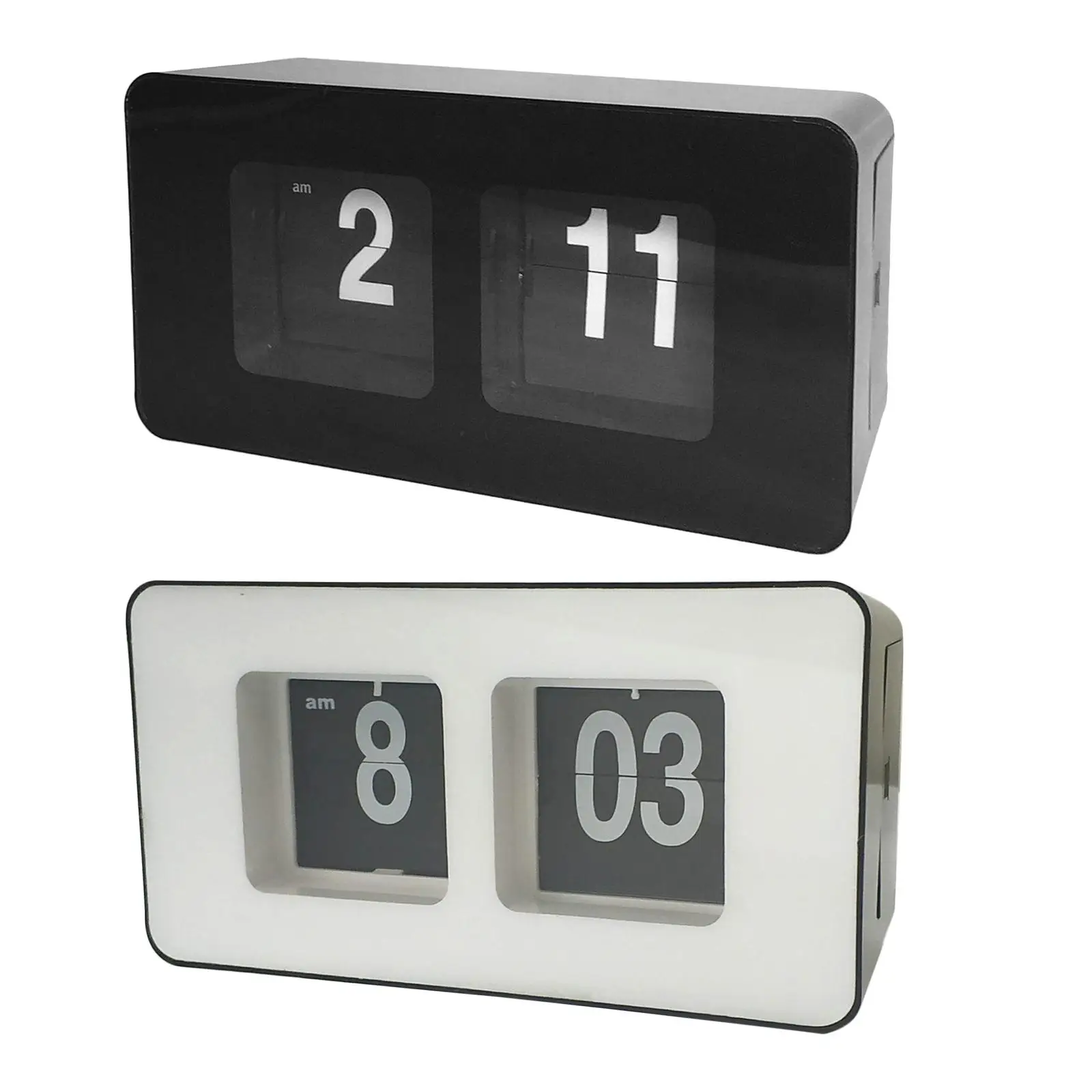 Reloj con tapa automática moderno y elegante, relojes de mesa simples, decoración de regalo de Navidad