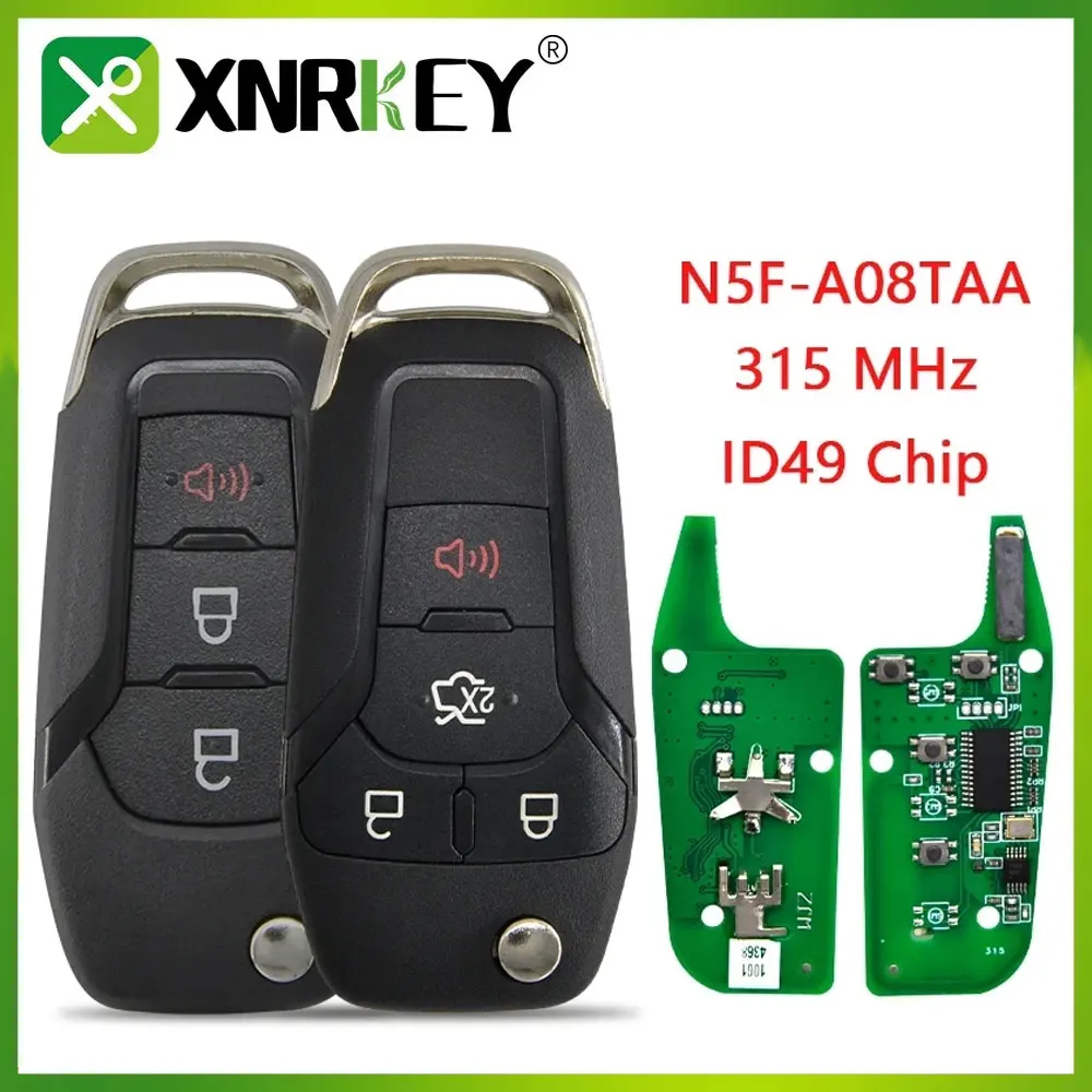 

XNRKEY Car Remote Key For Ford Explorer Fusion F150 F250 F350 F450 F550 N5F-A08TAA ID49 315 Mhz Auto Smart Control Flip Key