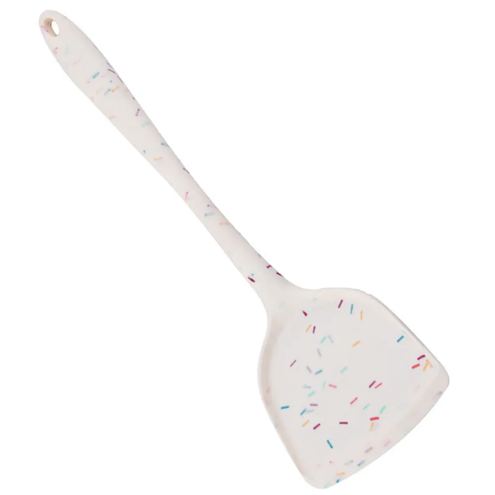 Non-Slip Silicone Pan Spatula Heat Resistant Long Handle Kitchen Cooking Shovel Wok Spatula Non-Stick Cooking Utensil for Daily view 3