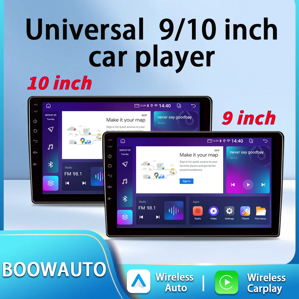 9”10inch Android 14 Car Multimedia Player Universal Stereo Carplay Android Auto for Volkswagen Nissan Hyundai Kia Toyota Honda