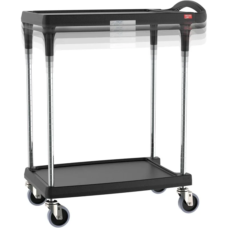 myCart Plus Utility Cart - Choose-Your-Height Adjustable Heavy Duty Rolling Cart for Home, Commercial and Industrial