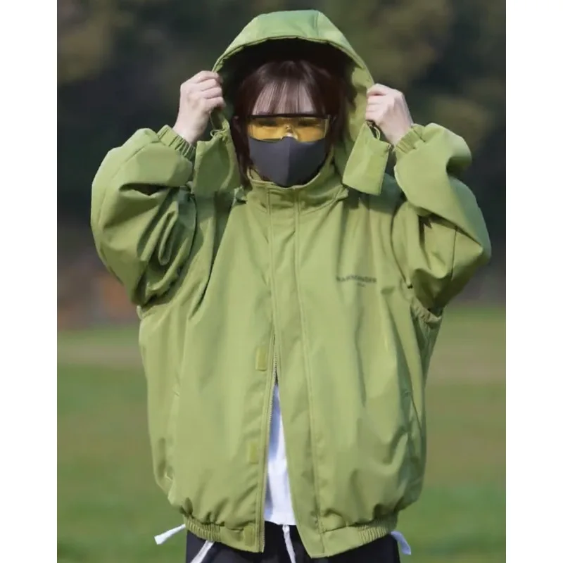 

Весенне-осенняя новая толстовка, ветровка со съемными рукавами и капюшоном, куртка унисекс, спортивные повседневные ветрозащитные пальто Harajuku