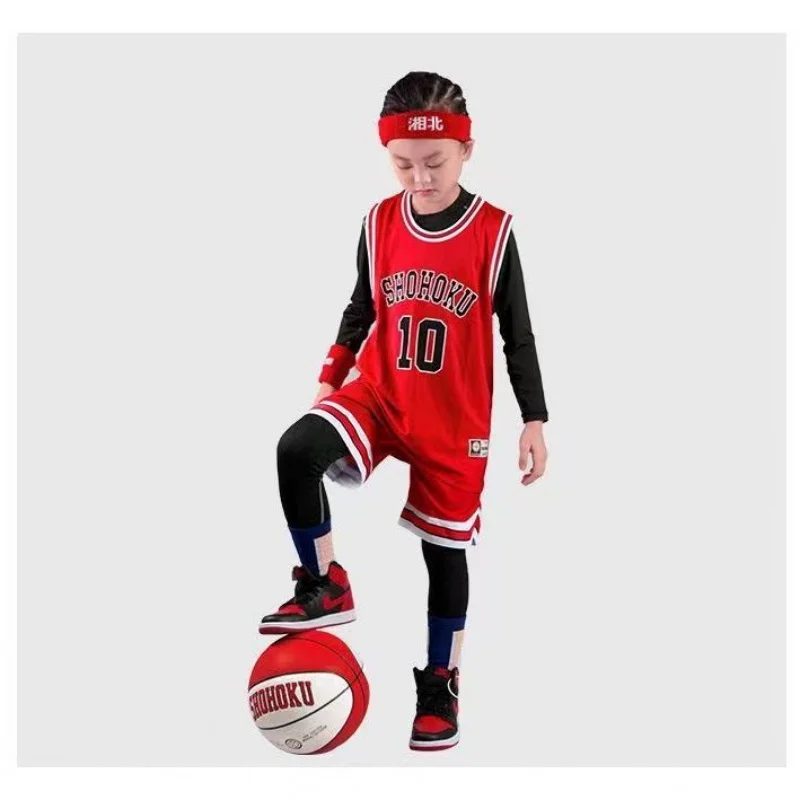 Boys Girls Anime Shohoku School Basketball Team Slam Dunk Cosplay Costume Sport Wear Sets Sakuragi Hanamichi Child Jersey Suits