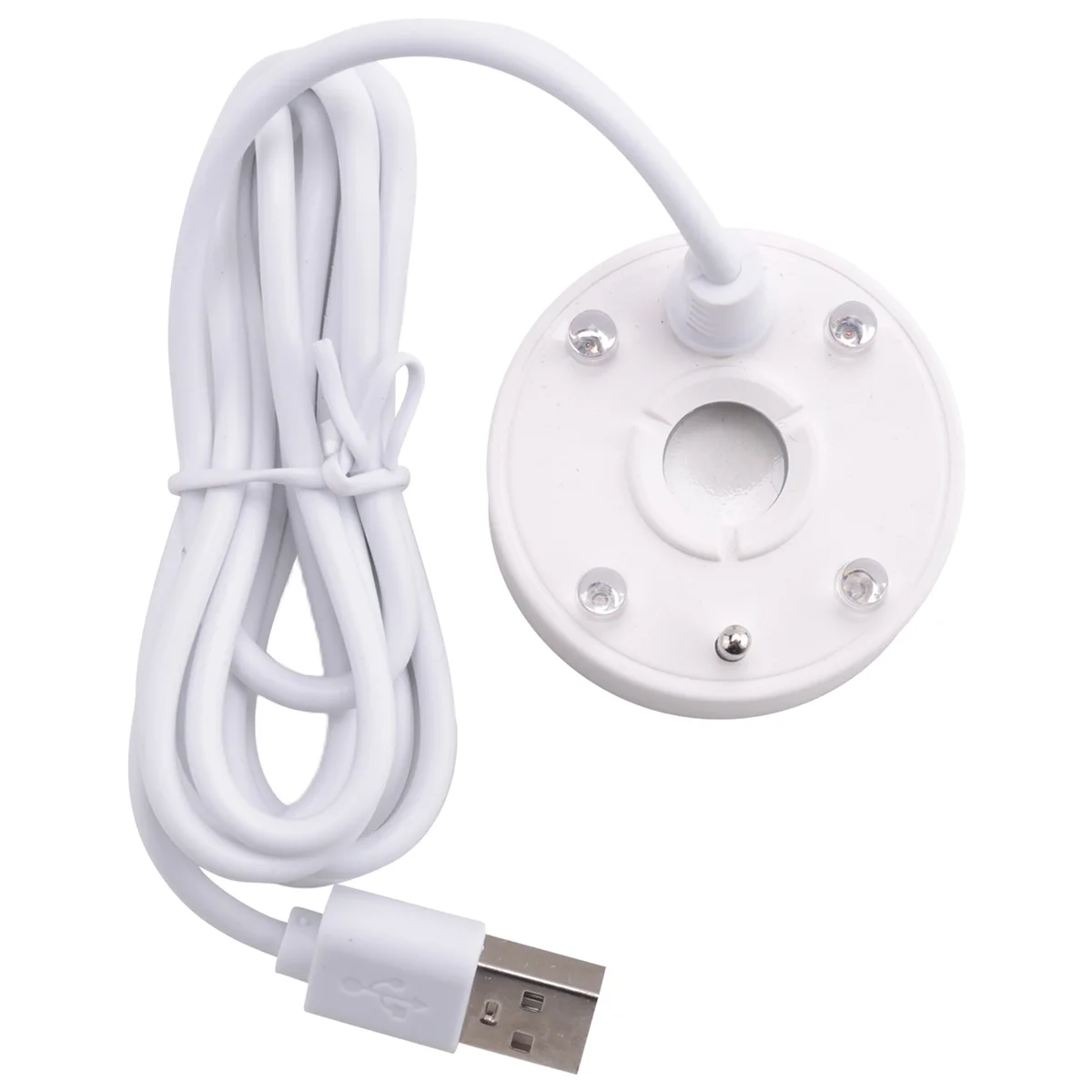 미스터 포그 미스트 메이커 USB 포트 4색 LED 조명 미니 미스트 포그 머신 실내 분수 정원 연못 물 분무기 분무기 화이트