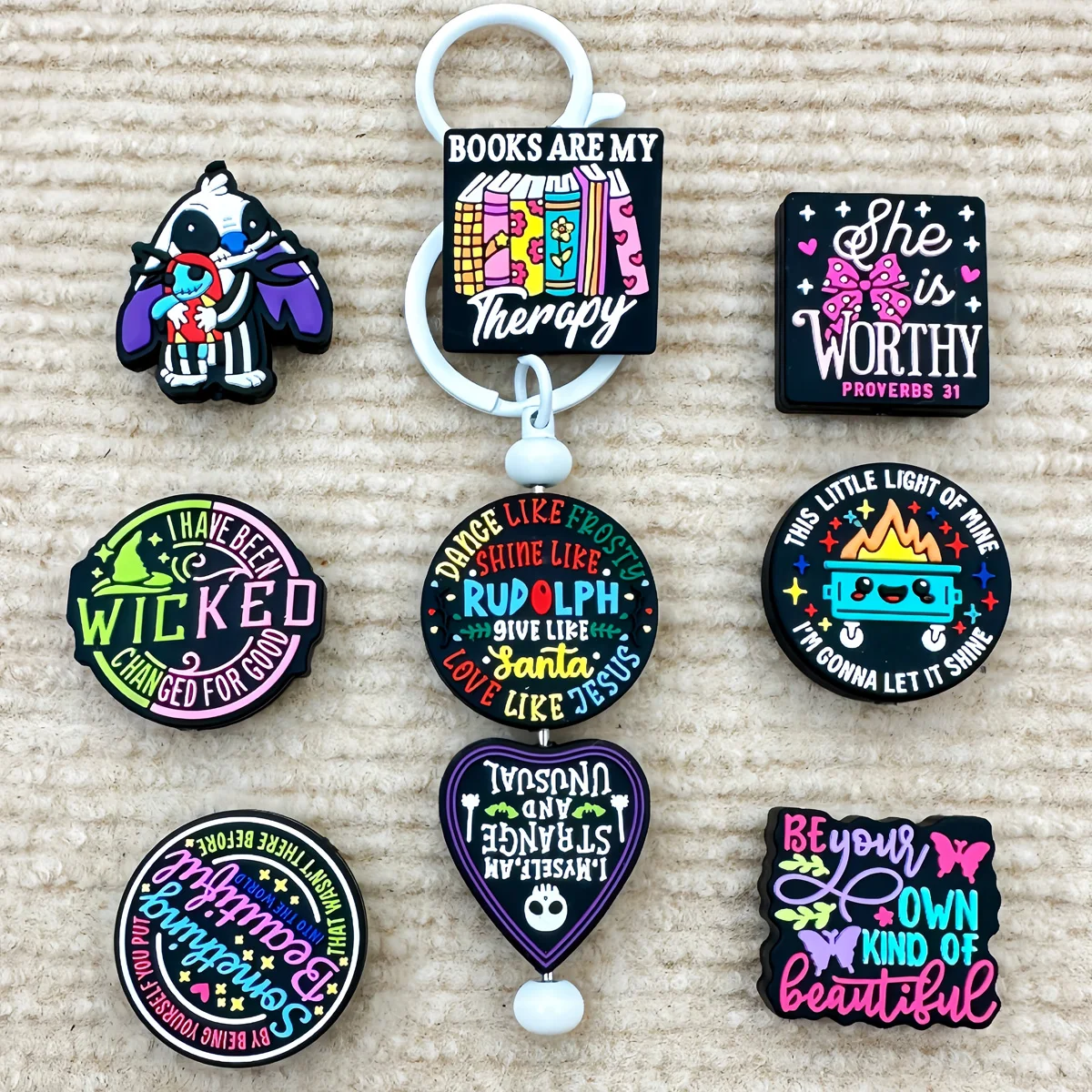 

10PCS Silicone Beads New Focal Silicone Beads DIY Pen Nipple Chain Jewelry Pendant Accessories Silicone Beads Diy Creative Gifts