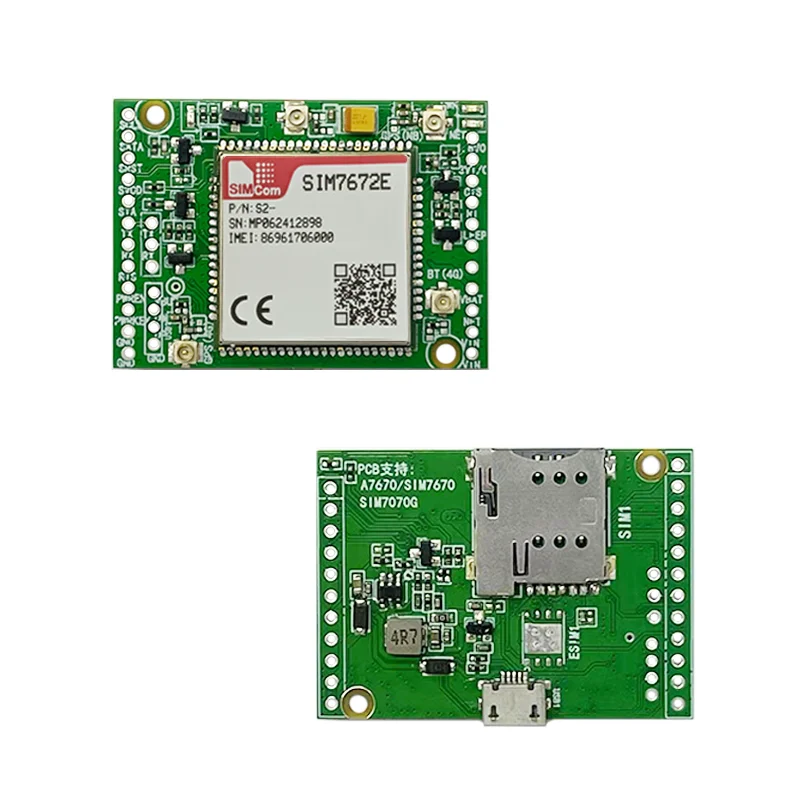 SIMcom SIM7672E SIM7672E-MNGV SIM7672E-LNGV CAT1 çekirdek kurulu, Qualcomm çip, destek veri + GNSS (isteğe bağlı) ses olmadan.