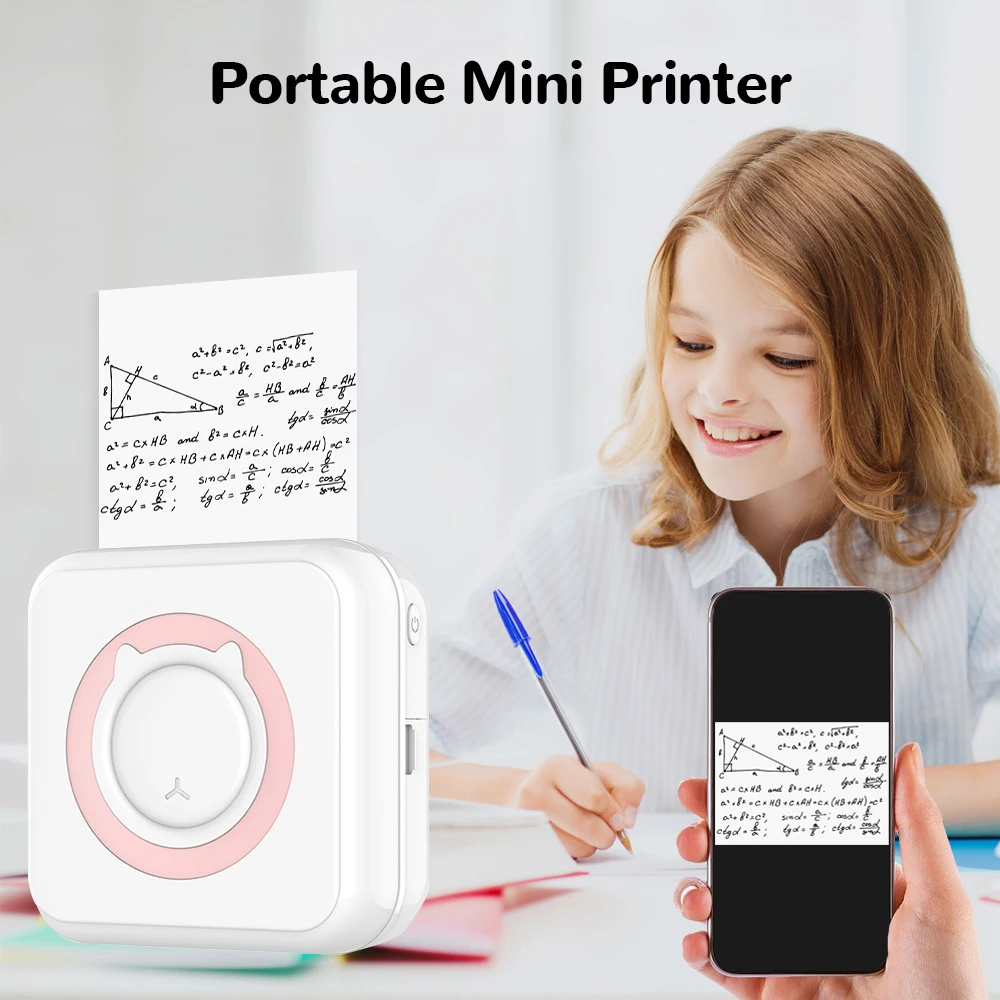 

Portable Mini Printer 200DPI Label Printer Mini Printer Pocket Thermal Label Maker Wireless Sticker Pocket Portable Printer