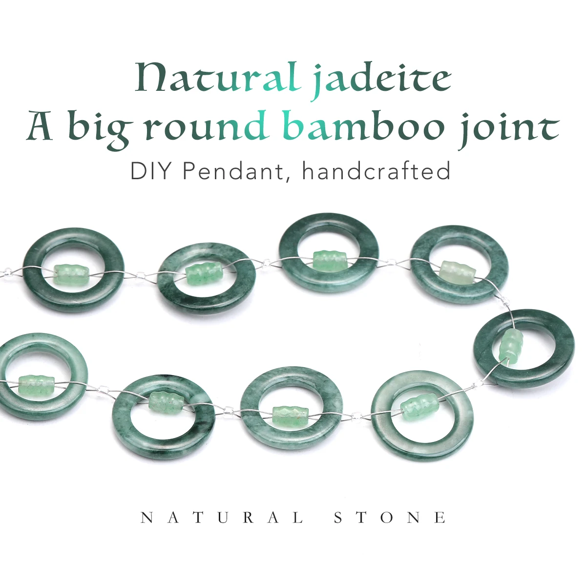 

24mm Big Size Ice Blue Jade Natural Jadeite Set Beads DIY Bracelet Bangle Charm Jadeite Accessories Amulet Gifts Women Men