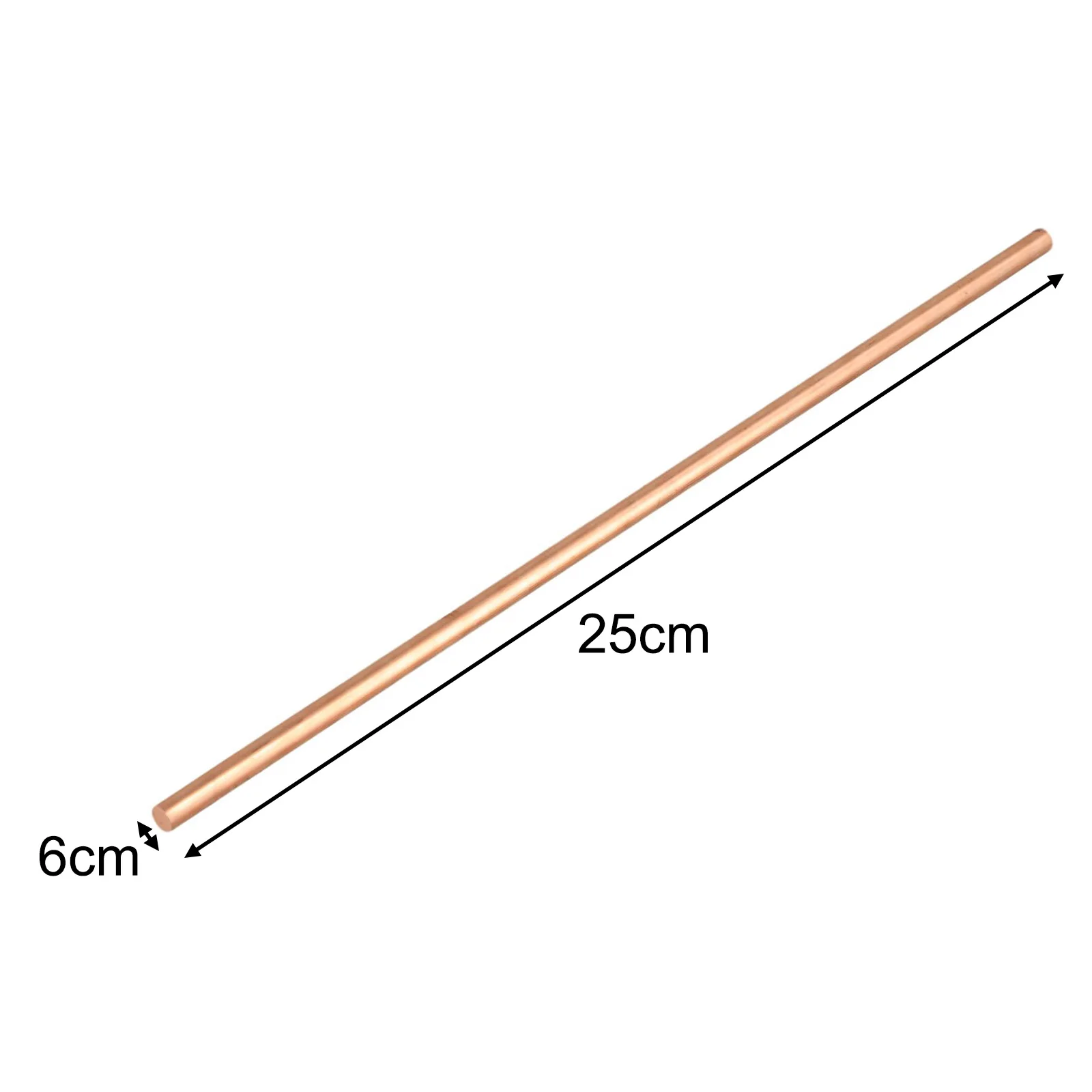 Solid Copper Round Rod 6mm Diameter 25mm Long for For metal Crafts and Electrical Applications in DIY Projects