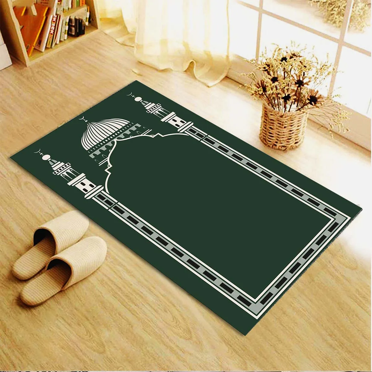 Muslim Prayer Rug Floor Mats Carpet for Living Room Doormat Plush Non-slip Chair Mat Bathroom Carpet Furry Carpet In The Bedroom