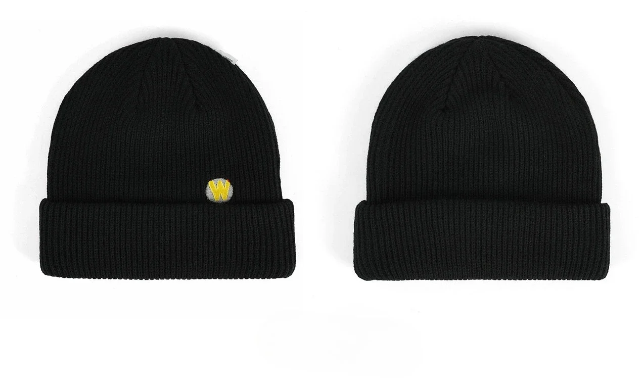 WTAPS Embroidered Knit Beanie Men Women Japanese Style Warm Winter Hat Large Head Casual Streetwear Knitted Cap